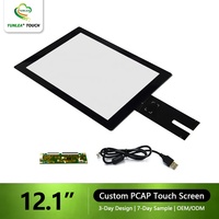 Custom 12.1 pollici Touchscreen CTP guanto impermeabile stilo Touch Panel AG AR vetro proiettato capacitivo Multi Touch Screen