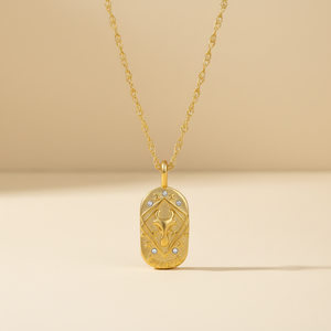 Colar Personalizável com Pingente São Jorge em Aço Inoxidável Banhado a Ouro 18K, Corrente Clássica Masculina e Feminina com Caveira e Mãos em Oração, <span class=keywords><strong>22</strong></span> polegadas - Product Image 4