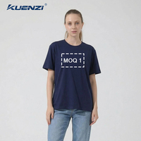 T-shirt pour femme Kuenzi, personnalisé avec logo, col rond, manches courtes, 100% coton, 270GSM, coupe ample, épaules tombantes