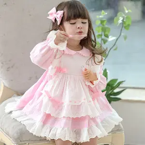2021, новый дизайн, красивая хлопковая ткань, детская одежда, испанские платья для девочек