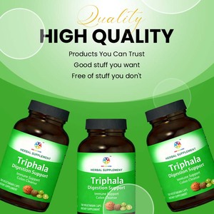 Cápsulas de digestión al por mayor Triphala soporte de digestión soporte inmunológico limpieza de colon suplemento orgánico <span class=keywords><strong>Amla</strong></span> - Product Image 6