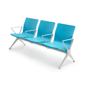 Sillas de espera Ausnutria de 3 plazas con pasamanos para uso en aeropuertos, hospitales, escuelas y exteriores - Product Image 1