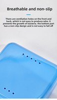 Boîte de rangement en plastique pour appareil dentaire, boîte de rangement pour aligneurs orthodontiques de taille moyenne, perforée d'un seul côté, aseptique