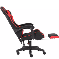 Chaise de jeu entièrement confortable, respirante, en tissu premium, élégante, rembourrée, rouge, pivotante, Fotel Gamingowy, logo OEM, Chaise Gamer Pro