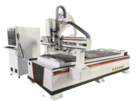 Máquina CNC Router ATC Lineal de un Solo Husillo 1325 con Mesa de Adsorción al Vacío para Producción de Puertas de Armarios y Muebles
