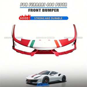 Accesorios para coche Beat Selling, parachoques delantero negro de plástico adecuado para Ferrari 488 Pista 89270710 - Product Image 1