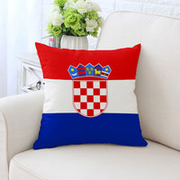 Housses de coussin, taie d'oreiller drapeau national en lin carré moderne housse de coussin de canapé à impression numérique, pour différents pays