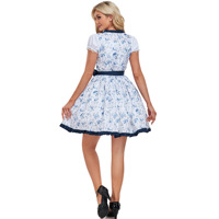 Ensemble de costume authentique de serveuse de bière bavaroise pour l'Oktoberfest pour femmes, comprenant une robe Dirndl, un tablier et une blouse, 100% polyester, marque Huayi