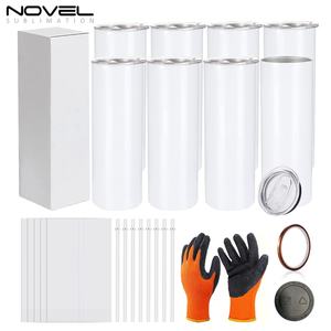 Popular Sublimation 20oz Skinny Tumbler DIY <b>Blank</b> Stainless Steel <b>Water</b> <b>Bottle</b> With Straw - Product Image 3