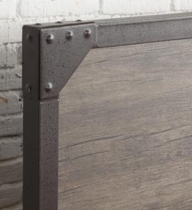 Industriale arrugginito angolo di ferro letto in metallo Design con pannello in legno MDF struttura in metallo antico letto in ghisa - Product Image 5