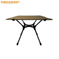 Table d'appoint pliable ultralégère pour le camping et les pique-niques, table portable à pieds croisés en tissu pour 1-2 personnes