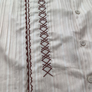 Camisa <span class=keywords><strong>Guayabera</strong></span> Personalizada para Hombre, Manga Corta, Casual, Vacaciones, Bordado, Cuello Campana - Product Image 5