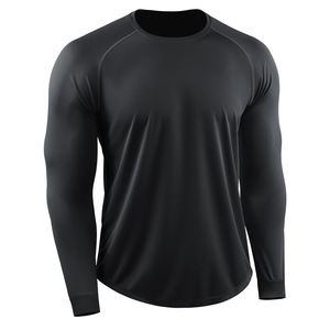 Maglietta da <span class=keywords><strong>uomo</strong></span> a <span class=keywords><strong>maniche</strong></span> <span class=keywords><strong>lunghe</strong></span> ad asciugatura rapida traspirante Top autunno inverno Fitness Running Outdoor sport-maratona basket stampata - Product Image 5