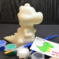 Kits de peinture acrylique populaires pour la création de sculptures de dinosaures et crocodiles en PVC blanc, faits à la main, pour cadeaux de Noël et de bienvenue pour enfants