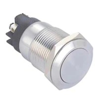 ELEWIND Interrupteur à bouton-poussoir SPDT à verrouillage ou momentané (1NO1NC) en acier inoxydable 19 mm à 4 broches (PM193F-11/S)