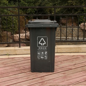 Poubelle extérieure en plastique épaissi de 100 L pour véhicules d'assainissement, type tri sélectif, fabricant grossiste - Product Image 4