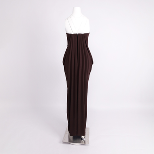 Robe longue sans bretelles Kimshein SB3766, style simple et élégant, robe de soirée formelle, robe à volants, pour banquets, tenue décontractée quotidienne - Product Image 5