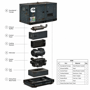 Générateur diesel silencieux Parkins 20 kW 25 kVA, puissance 20 kW 25 kVA, capot insonorisé, livraison rapide, option ATS, démarrage à distance, 480 V 230 V - Product Image 2