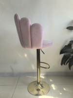 Tabouret de bar moderne de luxe léger avec cadre en fer, dossier réglable et pivotant, chaise haute pivotante commerciale pour comptoir de caisse