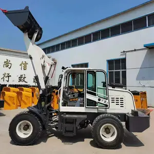 MINI LOADER Máy Kéo Trở Lại HOE LOADER Trung Quốc Máy Xúc Bánh Xe Để Bán