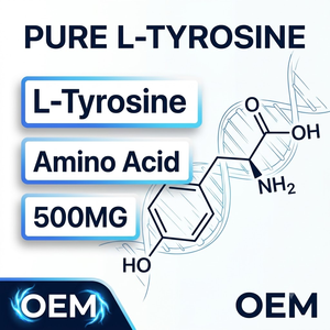 Cápsulas de Aminoácido L-Tirosina 500mg OEM, 90 Unidades, Suplemento Dietético, Marca Privada - Product Image 3