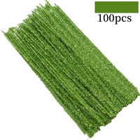 100 pcs Per Kantong Batang Kuningan Berwarna-warni, Kreatif, DIY, Kerajinan Tangan, Batang Wol, Batang Bulu, Kawat Besi, Perlengkapan Dekorasi Imajinatif