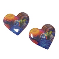 Etiqueta NFC NTAG215 Mini Impermeable en Forma de Corazón con Resina Epoxi para Control de Acceso Empresarial e Identificación Visual a Nivel de Departamento