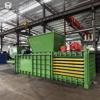 Presse à balles hydraulique horizontale automatique efficace pour vêtements et textiles usagés, production de balles compactes, garantie de 1,5 an