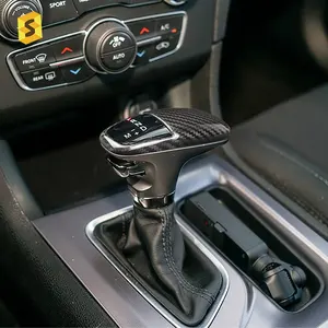 ES Real carbon fiber interior accessories Body Kit Gear Shift Knob Top for Dodge Challenger