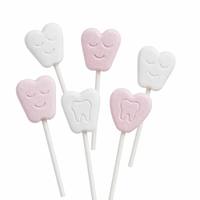 Lolipop Kesehatan Pencernaan Anak Bebas Gula Terlaris, Rasa Stroberi, Pemasok OEM Label Pribadi