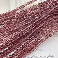 Perles Bicones en Verre et Cristal de 4 mm en Gros, Couleur AB, Perles Bicones Facettées en Verre pour la Fabrication de Bijoux