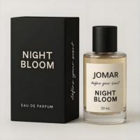 Flacon de parfum en verre cylindrique rond de luxe personnalisé avec impression couleur 30 ml 50 ml 100 ml avec pompe pulvérisateur et boîte
