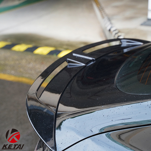 ターボスタイルグロスブラックフロントリップリアディフューザーサイドスカートスポイラーエアロキット (LED付き) テスラモデル<span class=keywords><strong>3</strong></span>用2023-2024 - Product Image 6