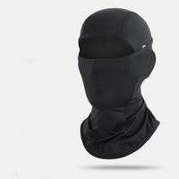 Cagoule noire pour hommes et femmes avec trou pour lunettes Masque rafraîchissant pour le visage Couvre-cou pour moto d'été Sports de ski et d'équitation Couvre-visage complet