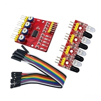 F233-01 Modul Pelacakan Inframerah Empat Arah / Modul Pelacakan 4 Saluran / Jalur Transmisi / Penghindaran Rintangan / Sensor Mobil / Robot