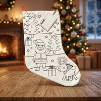 Sac fourre-tout en toile avec poignée, motif chaussette de Noël, impression numérique, graffiti, personnalisation couleur DIY