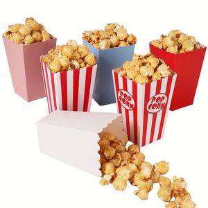 Cajas de Palomitas Rojas a Rayas - Mini Contenedores de Papel para Palomitas y Dulces para Fiestas de Carnaval, Suministros para Fiestas de Noche de Cine - Product Image 1