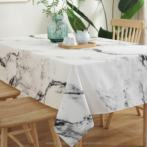 Heavy Duty <strong>Tablecloth</strong> Stain-Resistant <strong>Wipeable</strong> Rectangle or Square Table Cover for Indoor and Outdoor (Marble, 55*55Inch) - Product Image 2