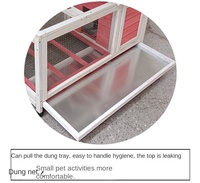 Cage à lapins en bois moderne, grande cage rectangulaire pour animaux de compagnie, roues, plateau amovible, utilisation intérieure/extérieure pour cochon d'Inde, hamster, écureuil