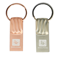 Grosir Gantungan Kunci Logam Memory Stick Usb Flash Drive 2.0 8GB 16GB 32GB 64GB Logo Kustom Gratis Logam Memoria Usb