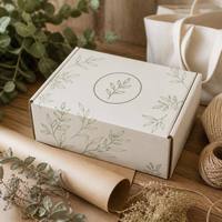 Boîte d'expédition en carton ondulé avec logo personnalisé, boîtes d'expédition en kraft E-Flute 1,5 mm, emballage pour entreprises de commerce électronique