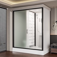 Pod Kamar Mandi Modular Prefabrikasi Keramik Modern Mewah Desain Tenda Safari Rangka Aluminium Alloy Ramah Lingkungan untuk Hotel Luar Ruangan
