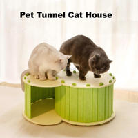 Lit pour chat pliable et durable en polyester, style Art Déco, en forme de grotte, tunnel ou condo, pour la décoration de la maison
