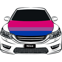 Housse de capot de voiture personnalisée en polyester arc-en-ciel pour la communauté gay, impression par sublimation, pour la présentation de voitures lors des défilés de fierté