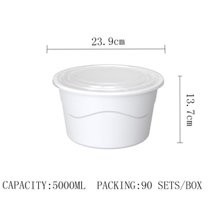 Best Selling Disposable <strong>Round</strong> <strong>Plastic</strong> <strong>Bowl</strong> With Lid for Rice Vegetable Noodles and Soup Takeaway Food Container - Product Image 4