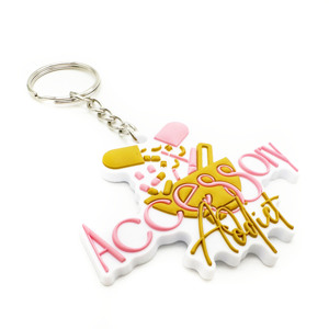Multi-layer Custom Soft PVC Keychains Vivid 3D Effect <b>Rubber</b> Key <b>Ring</b> for Animation Brands - Product Image 2