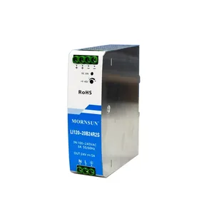 Mornsun Din Rail Power Supply 12V 24V 48V 75W 120W 150W Cooling By Free Air Convection AC DC Power Supply