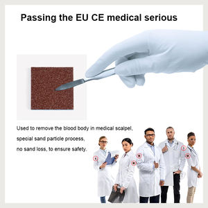 Бесплатный образец губки пены шлифовальный лист 80 Грит Гибкая Губка для очистки 1 дюйм синий крючок и петля шлифовальная губка для очистки крови - Product Image 5