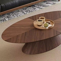 Meubles de salon design, table basse en bois créative, table basse moderne de luxe, table basse en noyer