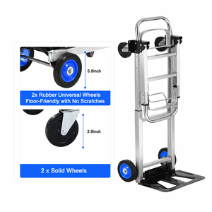 <span class=keywords><strong>Chariot</strong></span> à plateforme 3 en 1 de grande taille, 4 roues, en aluminium, pour les voyages, <span class=keywords><strong>chariot</strong></span> de manutention pour entrepôt, <span class=keywords><strong>chariot</strong></span> industriel - Product Image 3